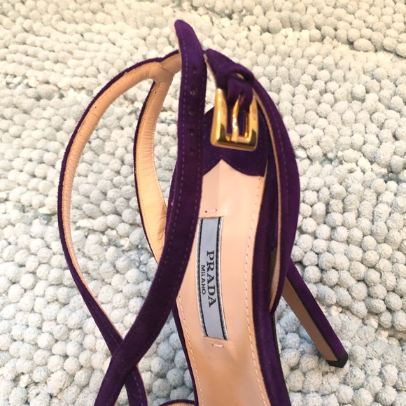 💖Brand NEW Prada💖 purple suede heels - Picture 7 of 8